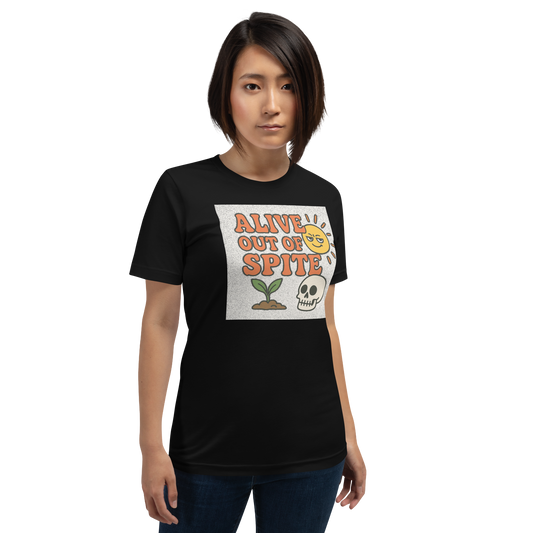 "Alive Out of Spite" Premium Unisex Graphic Tee – S to XXL