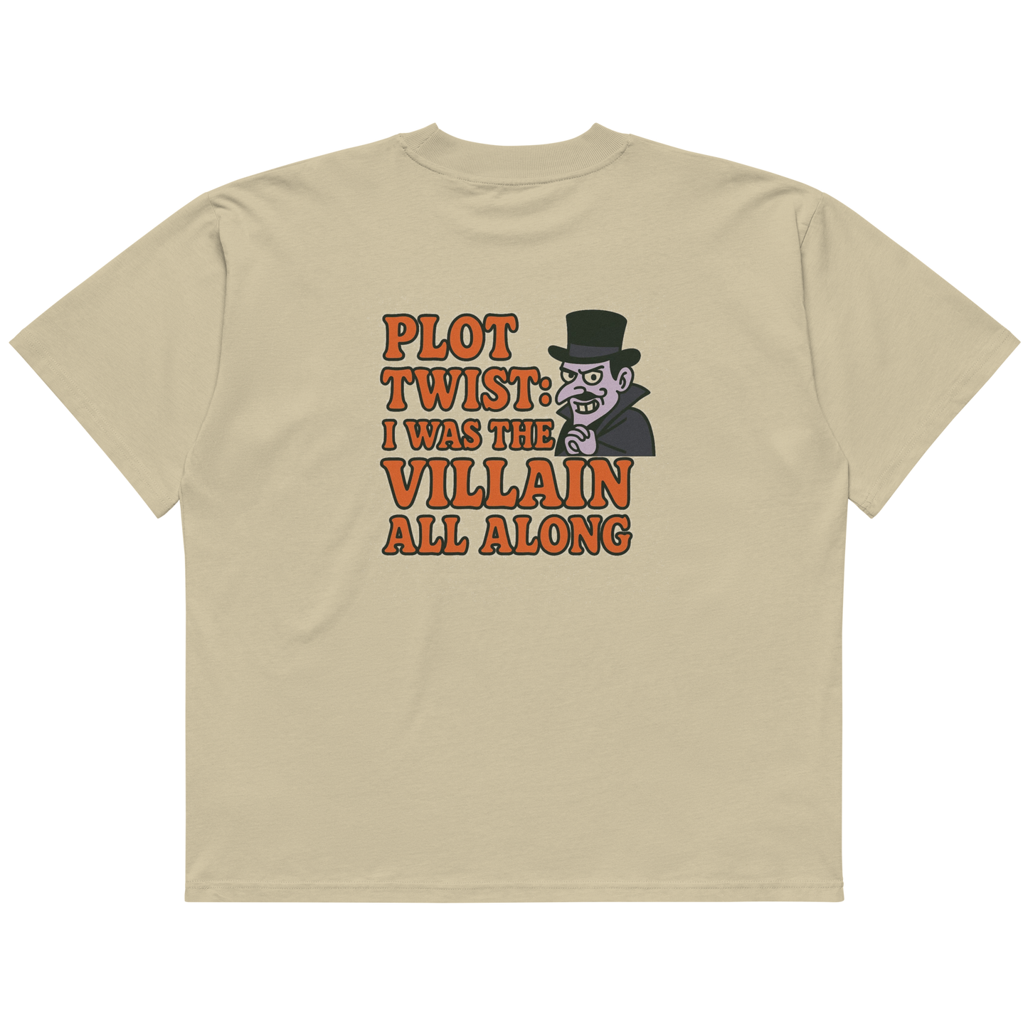 "Plot Twist Villain" Oversized Unisex Tee – Bold, Mischievous, Iconic