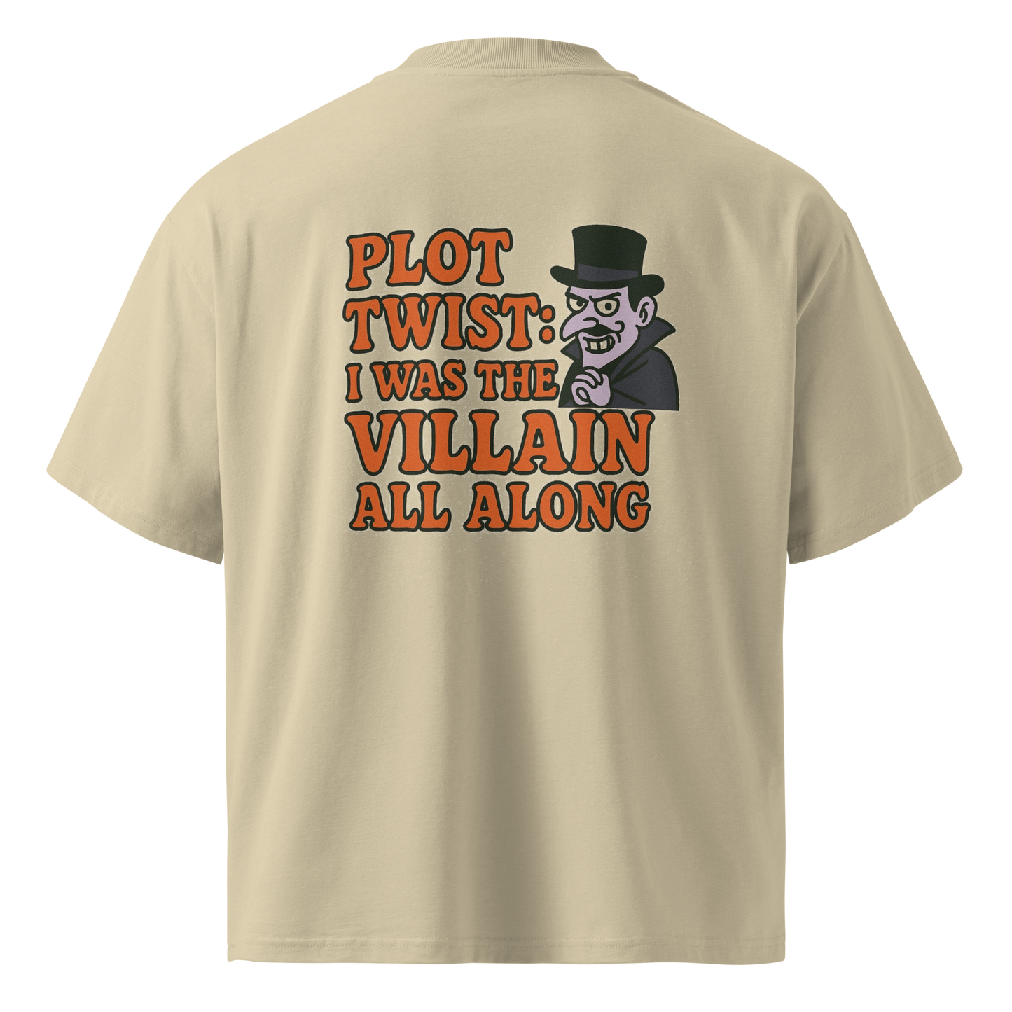 "Plot Twist Villain" Oversized Unisex Tee – Bold, Mischievous, Iconic
