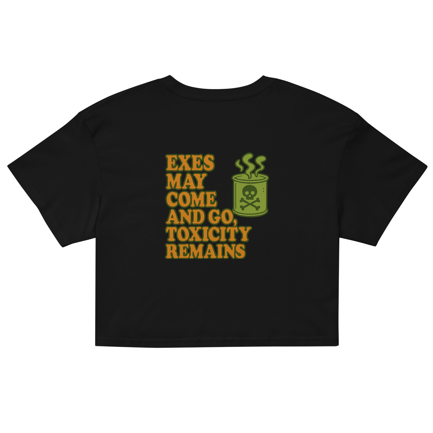 "Toxicity Remains" Premium Streetwear Crop Top – Black & White