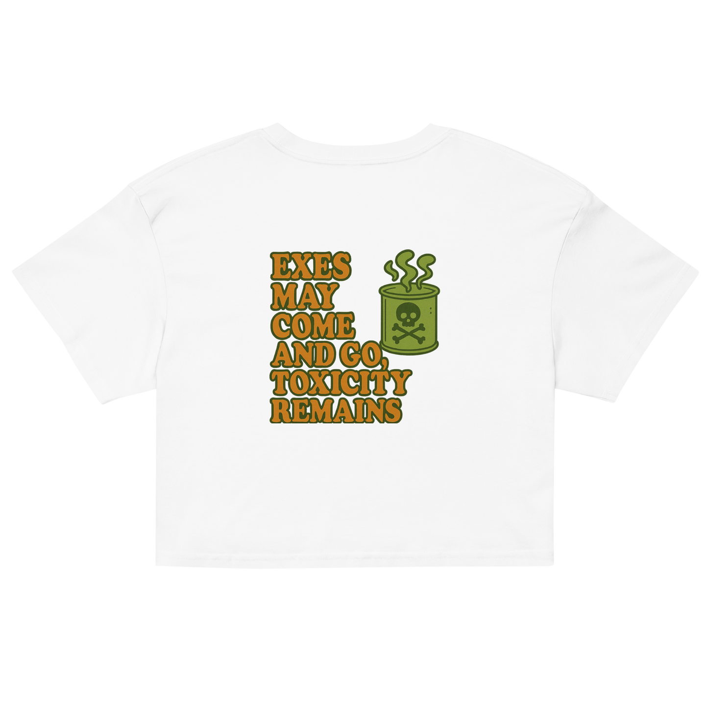 "Toxicity Remains" Premium Streetwear Crop Top – Black & White